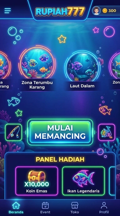 Layar utama rupiah777 — antarmuka bersih setelah instalasi